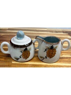 RARE!! Vintage pottery sugar, creamer set, Winfield Gabriel Pasadena